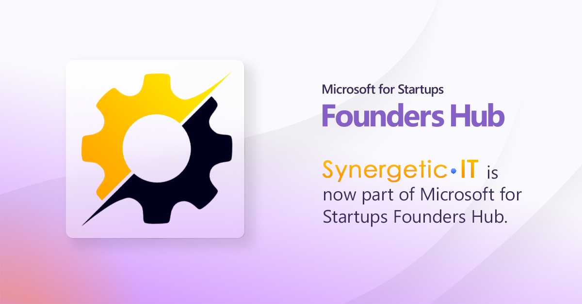 Microsoft for Startups Founders Hub badge for Synergetic IT